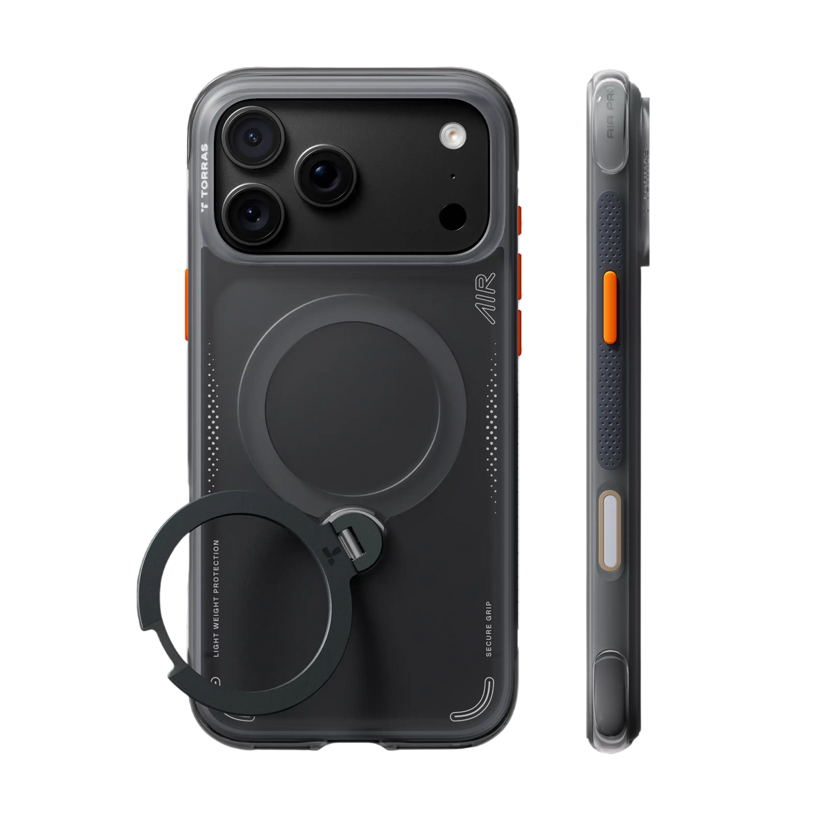 Torras Ostand Q3 Air Case for iPhone 18 Pro Max - Black #color_black