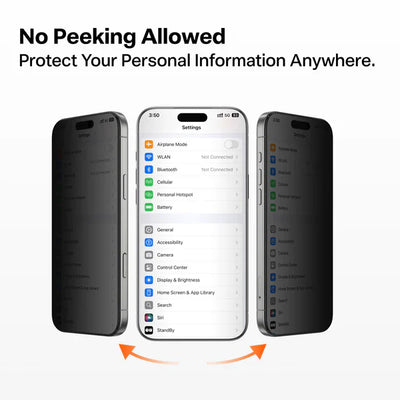 TORRAS GlassGo Tempered Glass Privacy Screen Protector for iPhone 17 Pro Max / 17 Pro / Air / 17 - 1 Pack
