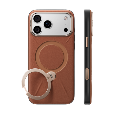 Torras Ostand Q3 VegSkin Case for iPhone 18 Pro Max - Amber Brown 