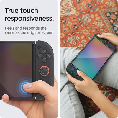 Spigen Nintendo Switch 2 Tempered Glass EZ FIT GLAS.tR [2 Pack]