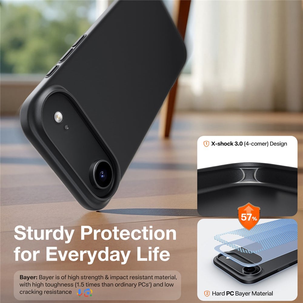 TORRAS SlimFit MagSafe Black Case for iPhone 17 Pro Max / 17 Pro / Air / 17