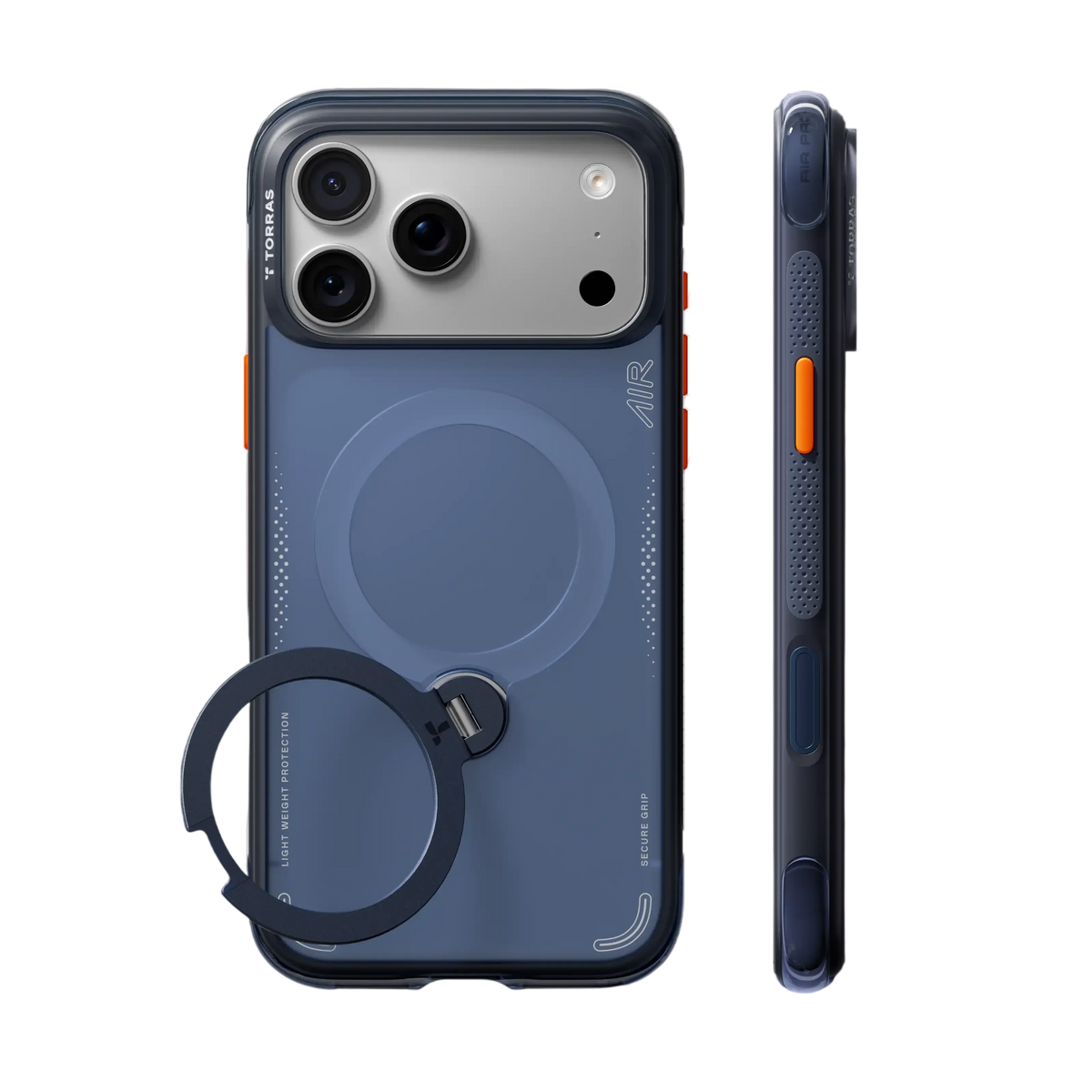 Torras Ostand Q3 Air Case for iPhone 18 Pro Max - Deep Blue #color_deep-blue