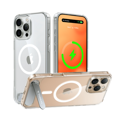 حافظة TORRAS Pstand مع قاعدة أفقية ورأسية MagSafe لهاتف آيفون 16 برو