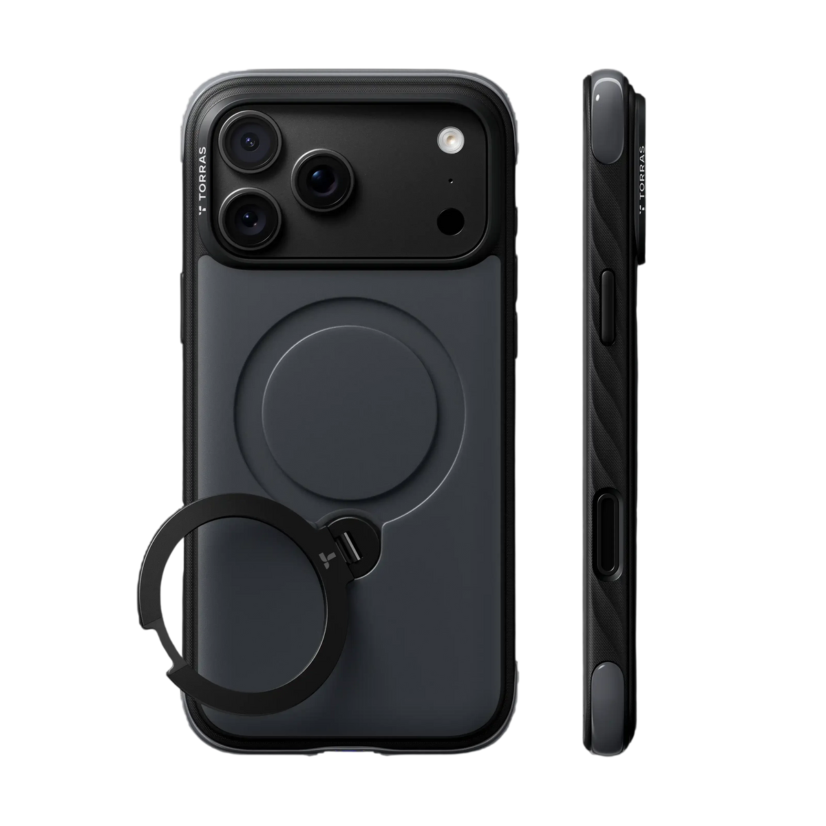 Torras Ostand Q3 Rugg Case for iPhone 18 Pro - Black #color_black
