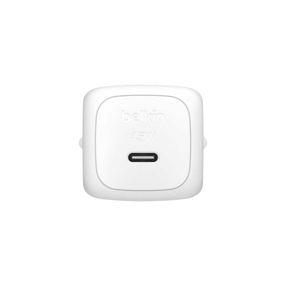 Belkin 45W USB-C wall charger EU plug detail