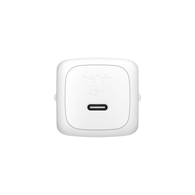 Belkin 45W USB-C wall charger EU plug detail