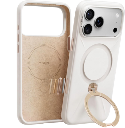 Torras Ostand Q3 Silicone Case for iPhone 18 Pro - White #color_white