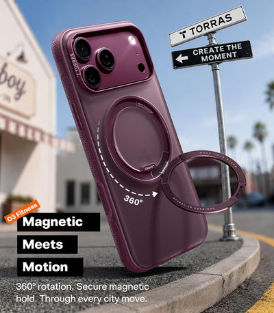 Torras Ostand O3 Light Case for iPhone 18 Pro Max - Burgundy #color_burgundy