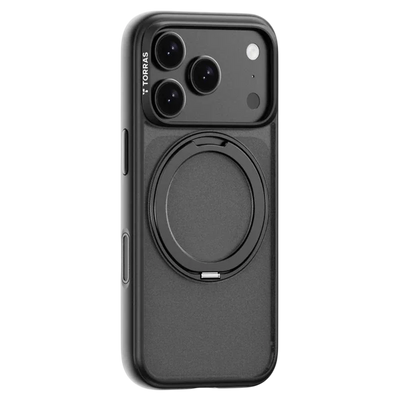 Torras Ostand O1 Guardian Case for iPhone 18 Pro - Black 