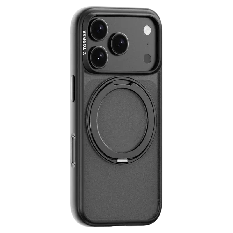 Torras Ostand O1 Guardian Case for iPhone 18 Pro - Black 