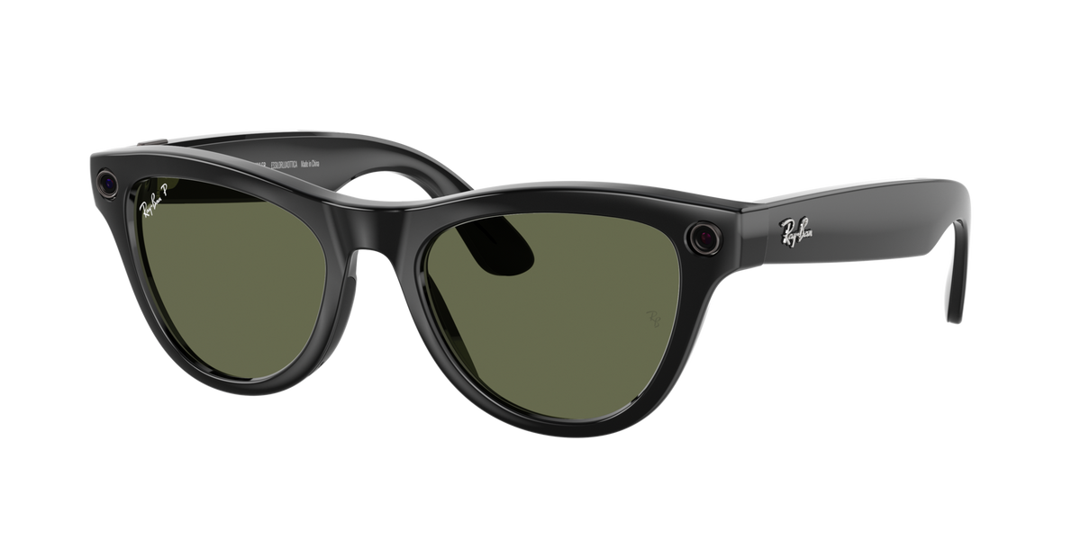 Ray-Ban Meta Skyler Gen 1 - Shiny Black / G15 Green
