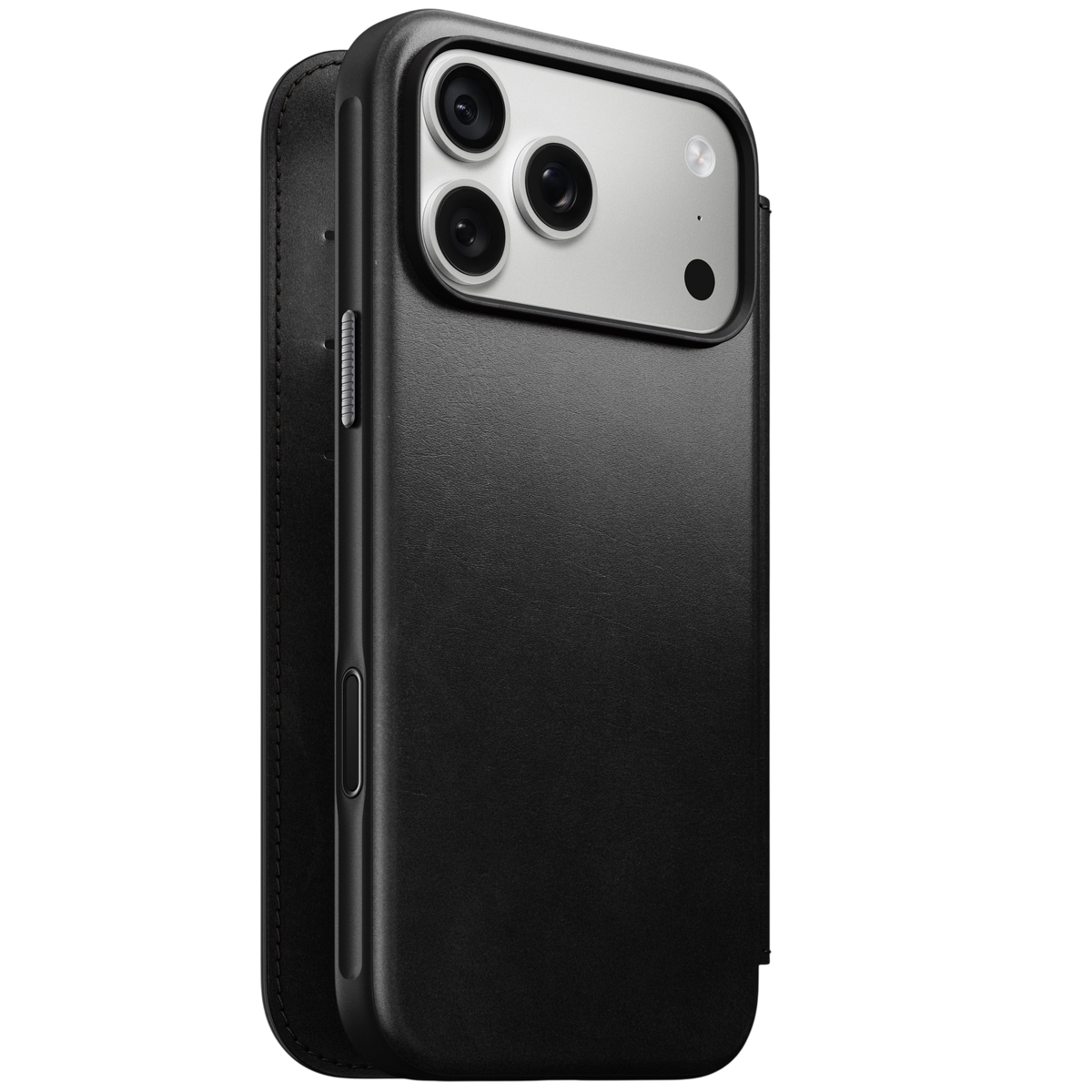 Nomad Modern Leather Folio Case for iPhone 18 Pro Max - Black (Horween) #color_black-horween