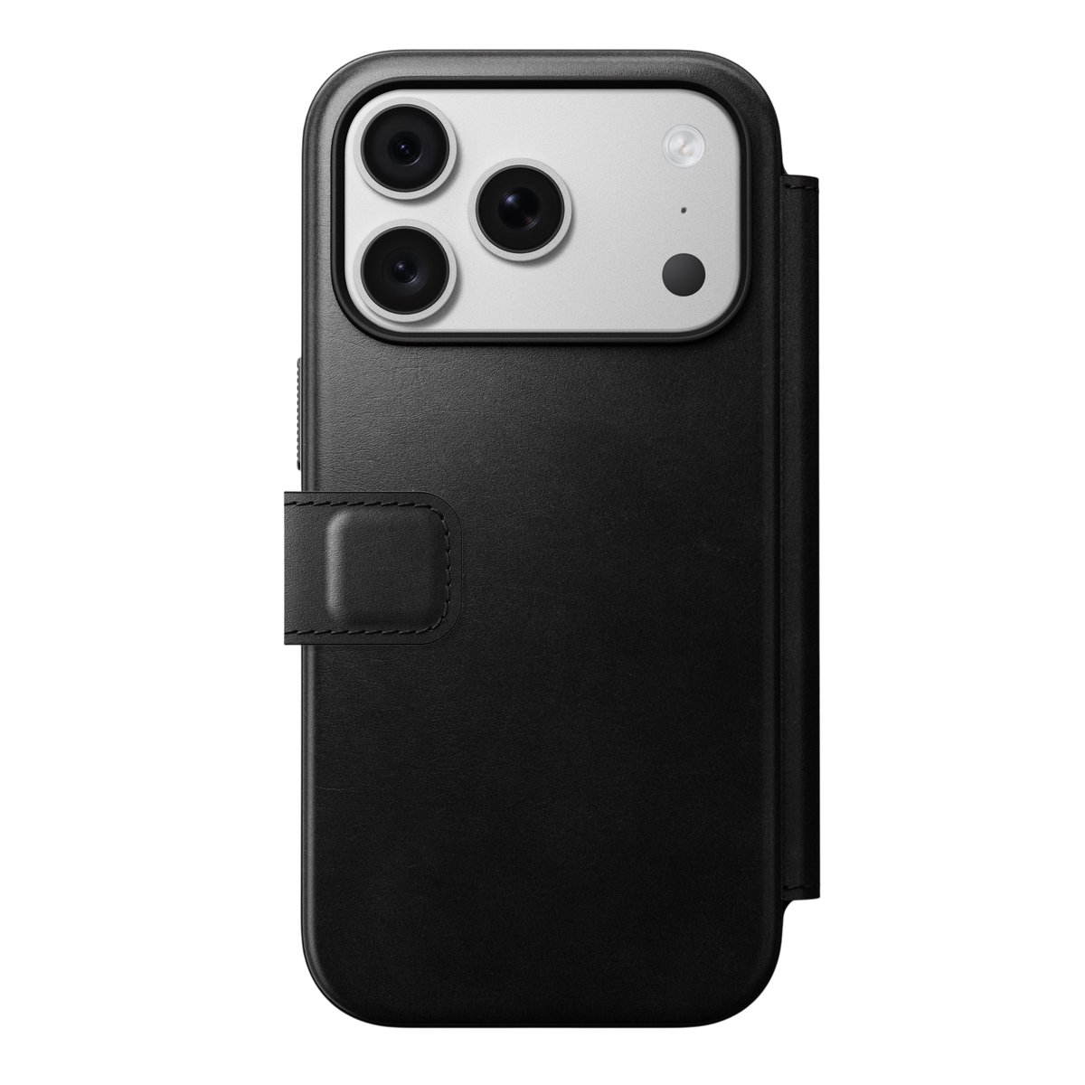 Nomad Modern Leather Folio Case for iPhone 18 Pro - Black (Horween), view 4 #color_black-horween
