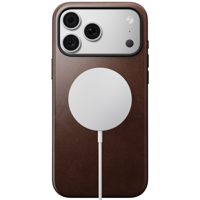 Nomad Modern Leather Case for iPhone 18 Pro Max - Rustic Brown (Horween), view 2 