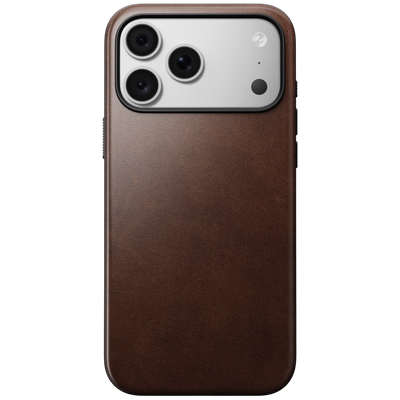 Nomad Modern Leather Case for iPhone 18 Pro Max - Rustic Brown (Horween), view 3 