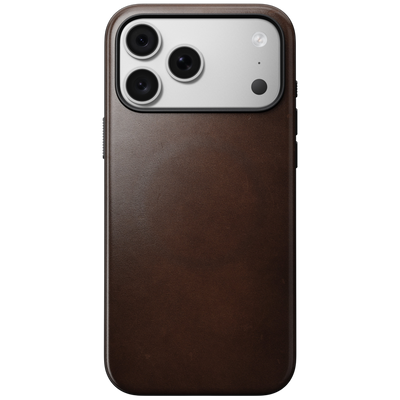 Nomad Modern Leather Case for iPhone 18 Pro Max - Rustic Brown (Horween), view 4 