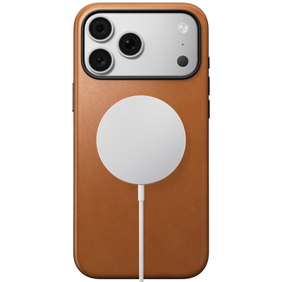 Nomad Modern Leather Case for iPhone 18 Pro Max - Saddle (Horween), view 2 