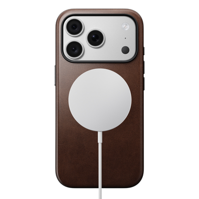 Nomad Modern Leather Case for iPhone 18 Pro - Rustic Brown (Horween), view 2 