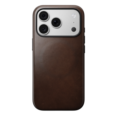 Nomad Modern Leather Case for iPhone 18 Pro - Rustic Brown (Horween), view 4 