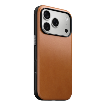 Nomad Modern Leather Case for iPhone 18 Pro - Saddle (Horween) 
