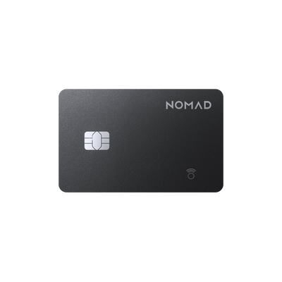 Nomad Tracking Card Pro - front view, Find My-enabled