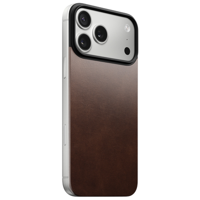 Nomad Mag Leather Back Case for iPhone 17 Pro Max - Rustic Brown 