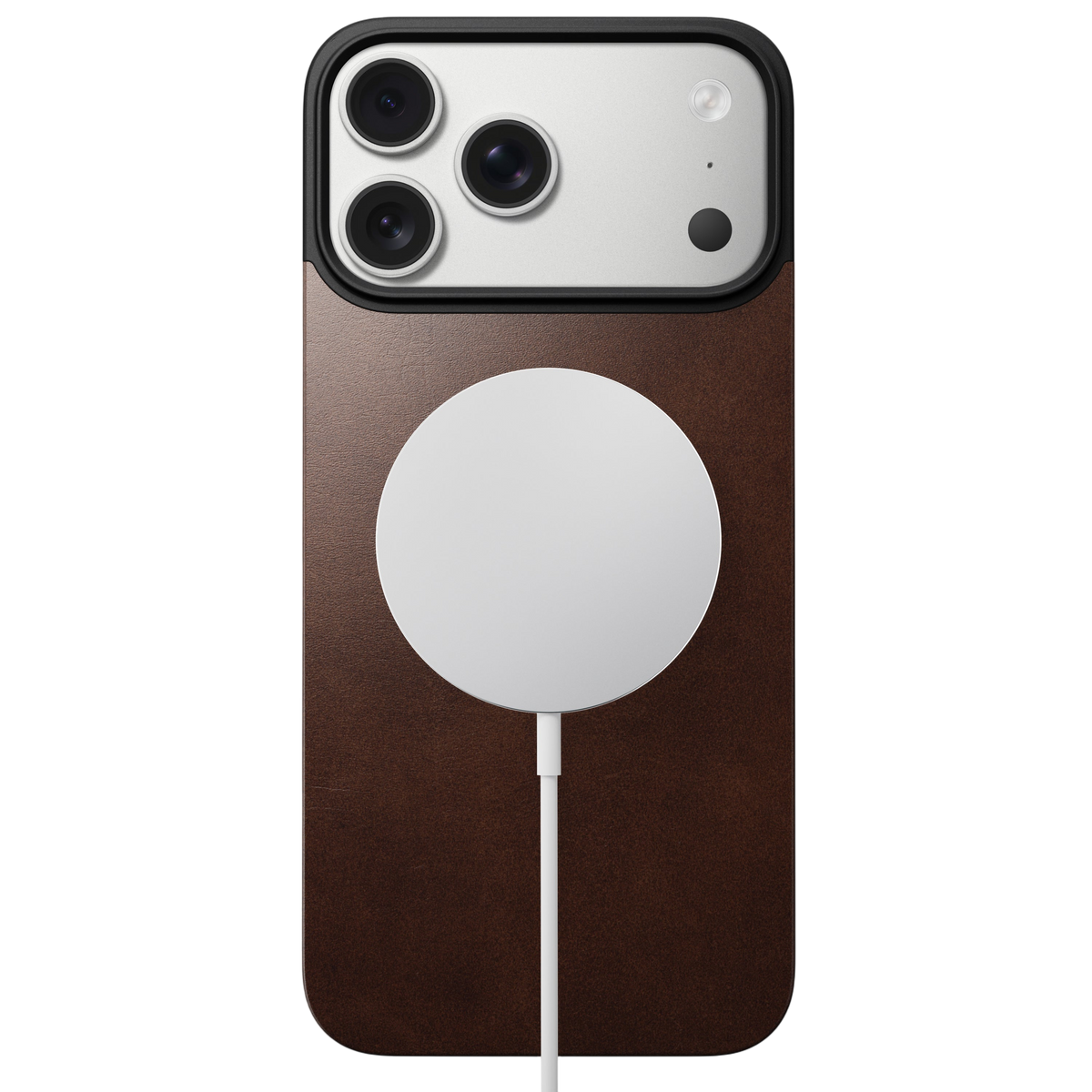 Nomad Mag Leather Back Case for iPhone 17 Pro Max - Rustic Brown 