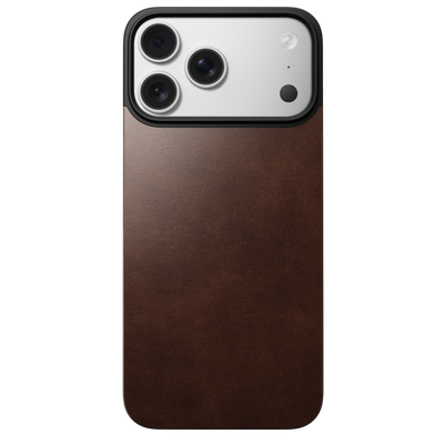 Nomad Mag Leather Back Case for iPhone 17 Pro Max - Rustic Brown 
