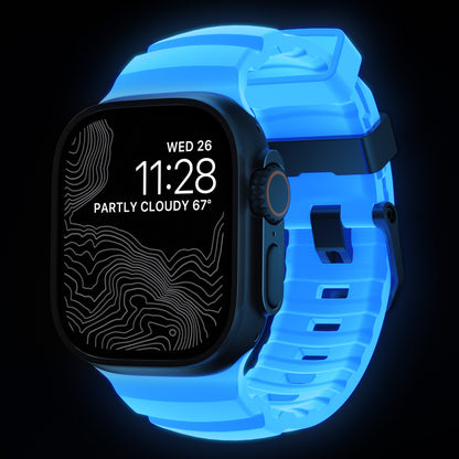 Nomad Rocky Point Band for Apple Watch 49mm / 46mm / 45mm - Icy Glow Blue (Special Edition)