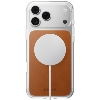 Nomad Clear Leather Case for iPhone 18 Pro Max - Saddle, view 2 