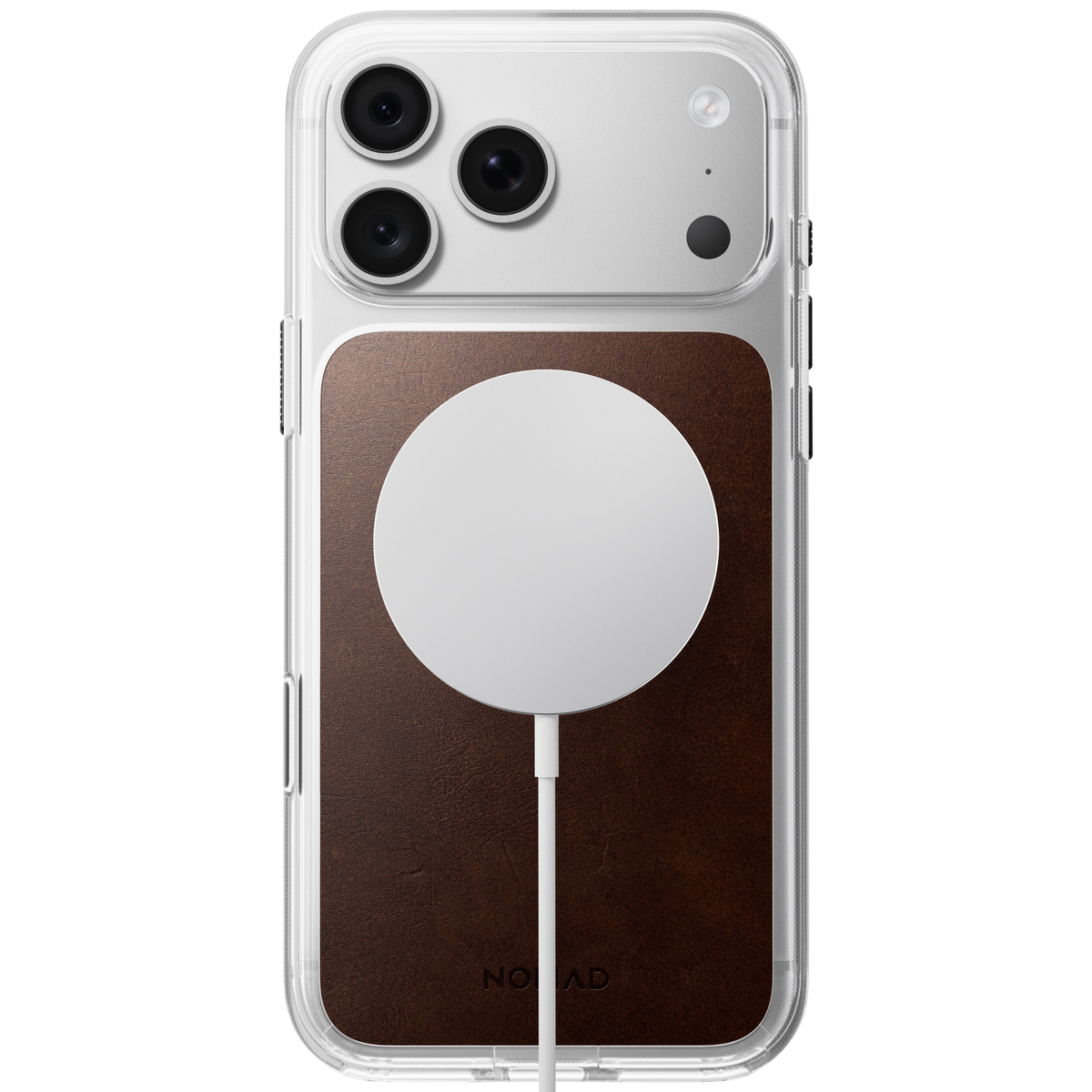 Nomad Clear Leather Case for iPhone 18 Pro Max - Rustic Brown, view 2 