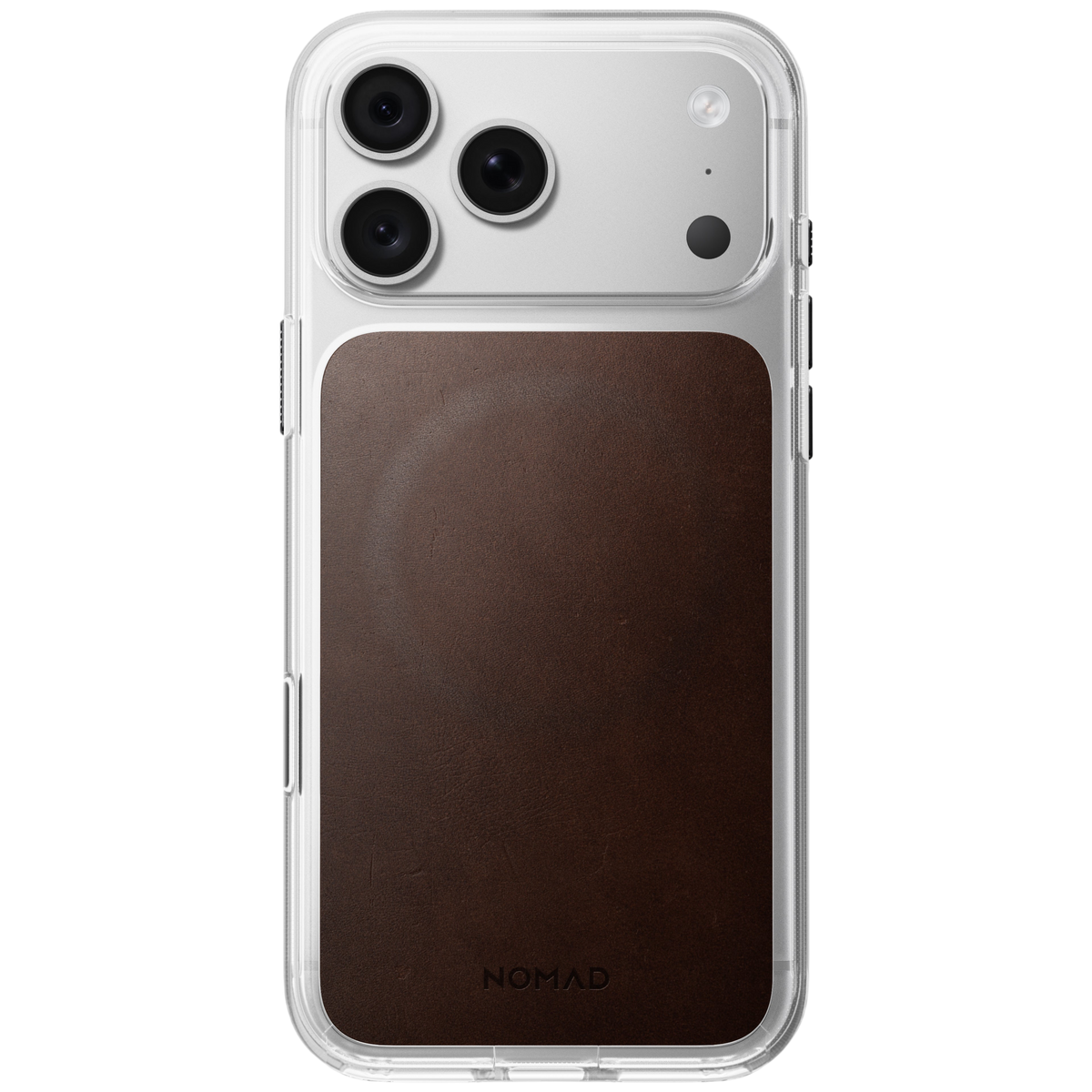 Nomad Clear Leather Case for iPhone 18 Pro Max - Rustic Brown, view 3 