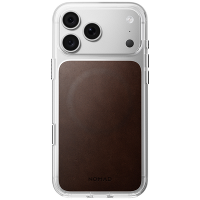 Nomad Clear Leather Case for iPhone 18 Pro Max - Rustic Brown, view 3 