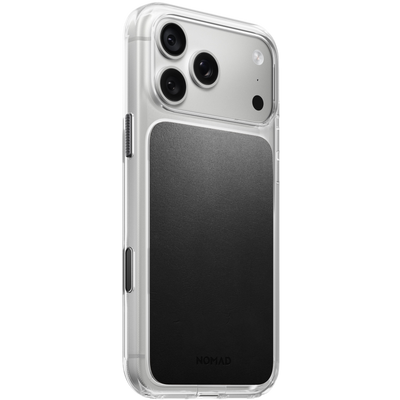 Nomad Clear Leather Case for iPhone 18 Pro Max - Black 