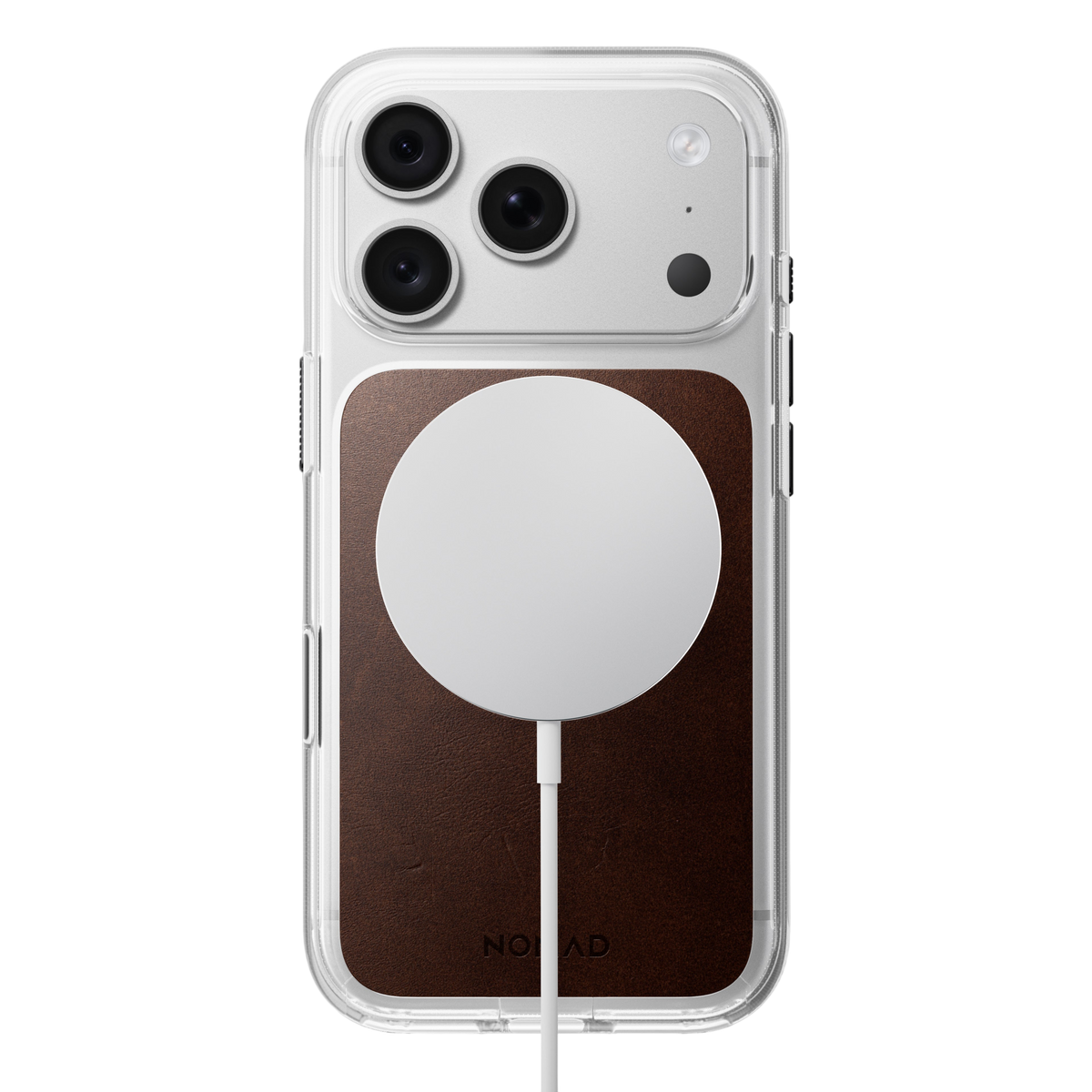 Nomad Clear Leather Case for iPhone 18 Pro - Rustic Brown, view 2 