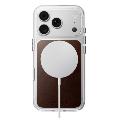 Nomad Clear Leather Case for iPhone 18 Pro - Rustic Brown, view 2 