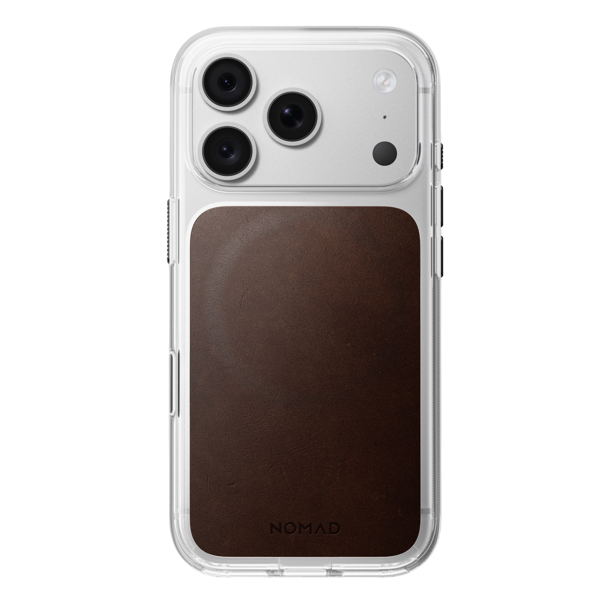 Nomad Clear Leather Case for iPhone 18 Pro - Rustic Brown, view 3 