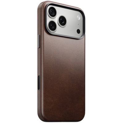 Nomad Traditional Leather Case for iPhone 18 Pro Max - Rustic Brown (Horween) #color_rustic-brown-horween