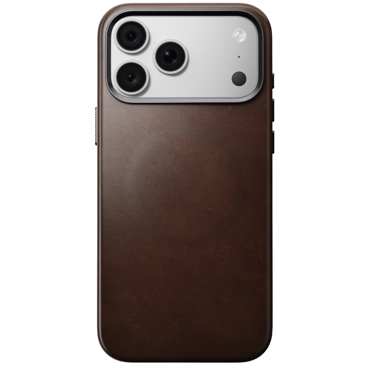 Nomad Traditional Leather Case for iPhone 18 Pro Max - Rustic Brown (Horween), view 3 #color_rustic-brown-horween
