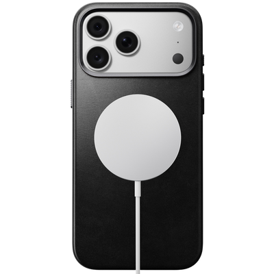 Nomad Traditional Leather Case for iPhone 18 Pro Max - Black (Horween), view 2 #color_black-horween