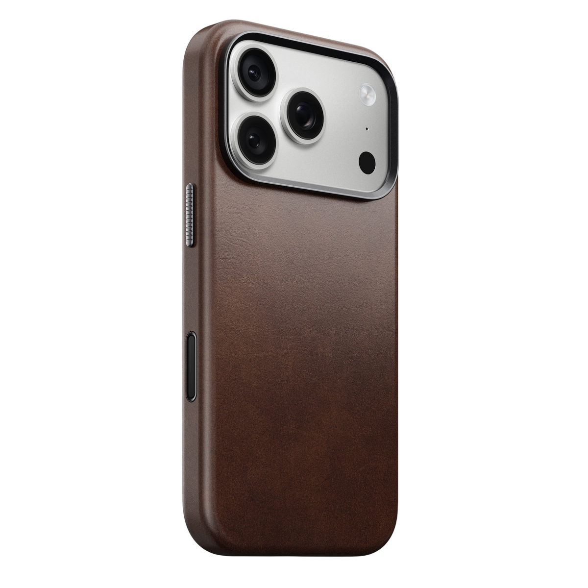 Nomad Traditional Leather Case for iPhone 18 Pro - Rustic Brown (Horween) #color_rustic-brown-horween