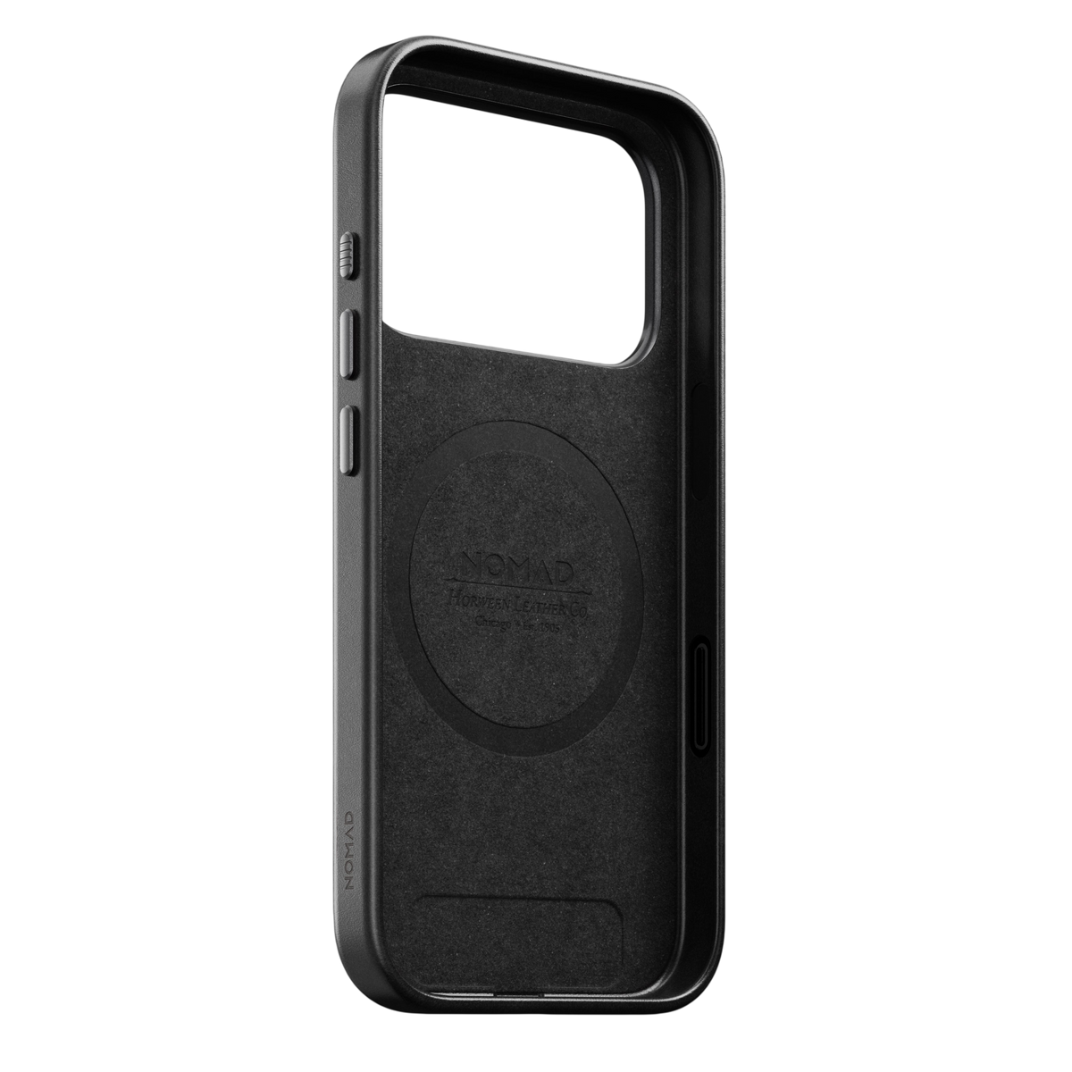 Nomad Traditional Leather Case for iPhone 18 Pro - Black (Horween), view 4 #color_black-horween
