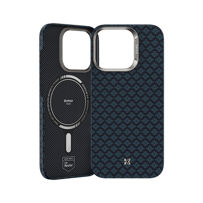 Benks ArmorGrid ArmorAir Case built with Kevlar® for iPhone 16 Pro Max - Azure Blue #pattern_azure-blue