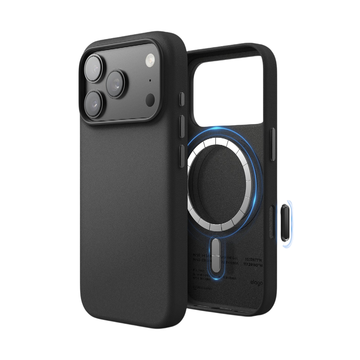 Elago MagLeather Case for iPhone 17 Pro / iPhone 18 Pro - Black #color_black