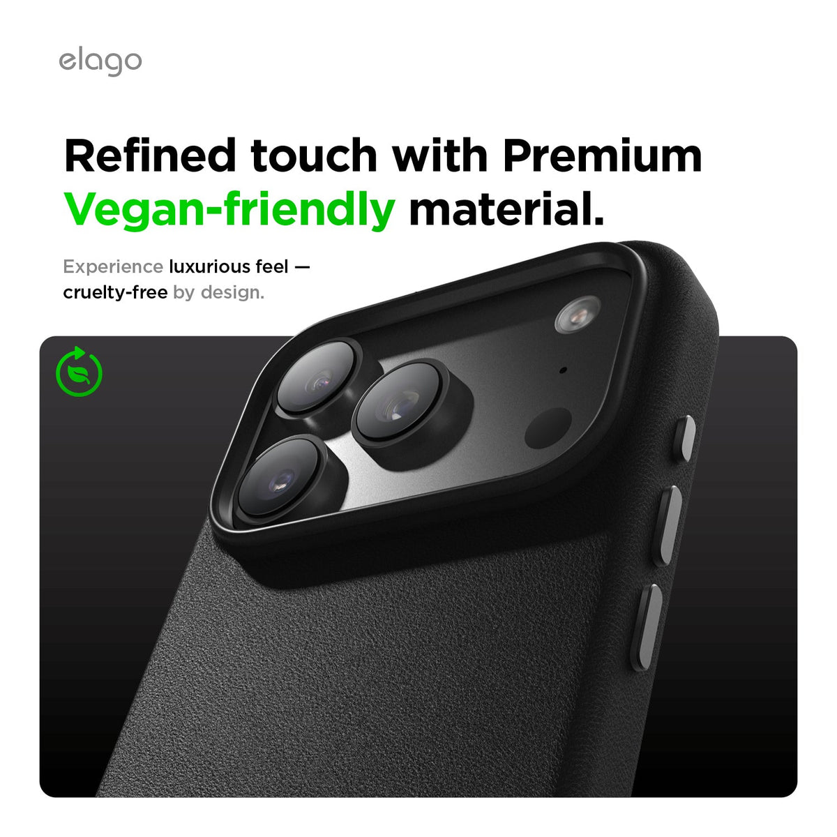 Elago MagLeather Case for iPhone 17 Pro / iPhone 18 Pro - Black #color_black