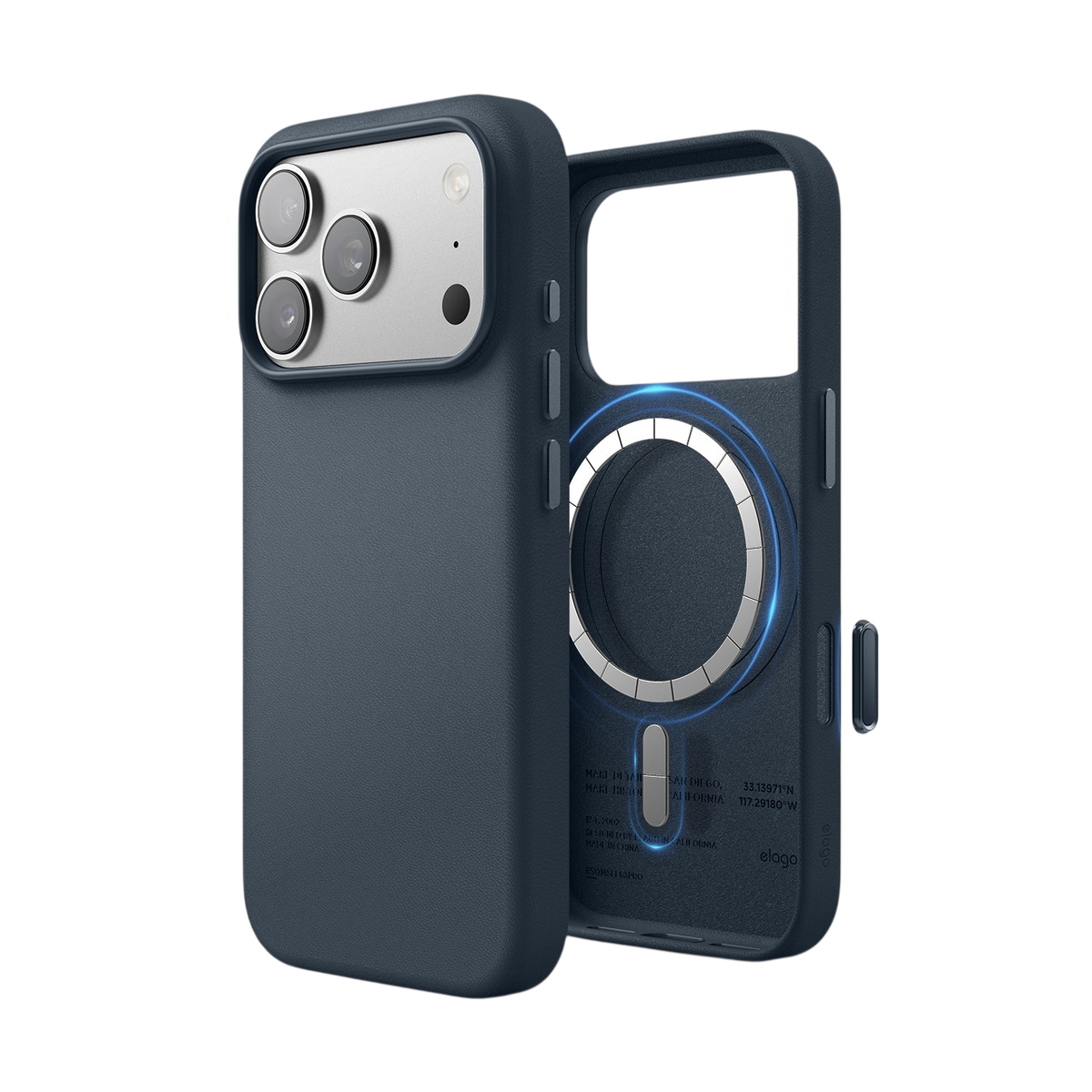 Elago MagLeather Case for iPhone 17 Pro / iPhone 18 Pro - Jean Indigo #color_jean-indigo