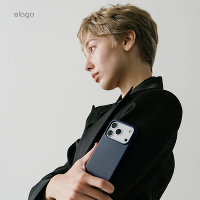 Elago MagLeather Case for iPhone 17 Pro / iPhone 18 Pro - Jean Indigo #color_jean-indigo