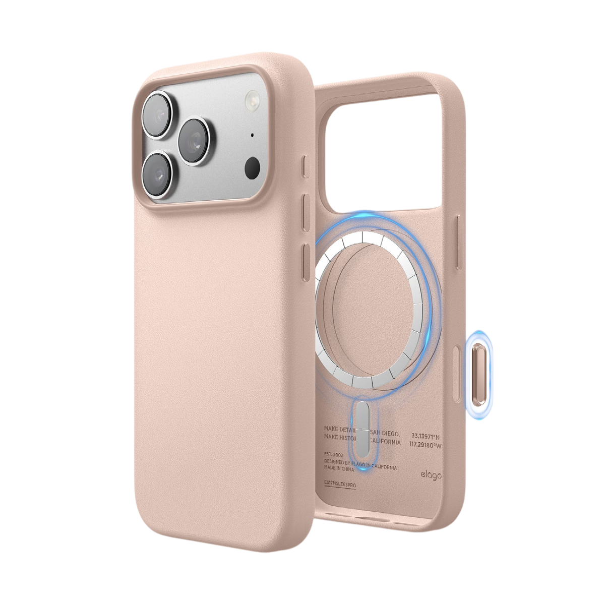 Elago MagLeather Case for iPhone 17 Pro / iPhone 18 Pro - Lovely Pink #color_lovely-pink