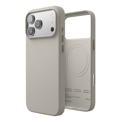 Elago MagLeather Case for iPhone 17 Pro Max / iPhone 18 Pro Max - Light Grey #color_light-grey