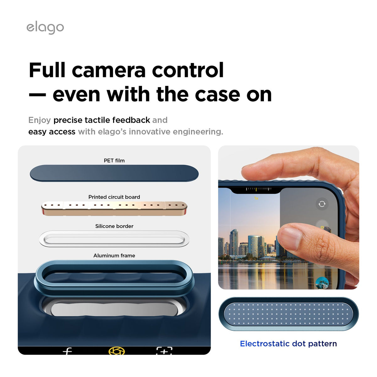 Elago MagRidge Silicone Case for iPhone 17 Pro / iPhone 18 Pro - Jean Indigo 